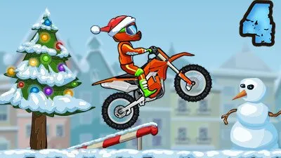 Moto X3M 4: Domina las acrobacias invernales de Moto X3M 4 en Racing Juegos
